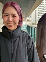 フィルム(FiLMs) 透明感ピンクベージュ/ショートボブ/レイヤーカット