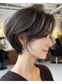 小顔ショート#ショート#ボブ#30代#40代#白髪ぼかし