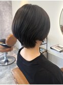 艶髪 ダークブラウン 髪質改善 ショートヘア ショートボブ 丸み