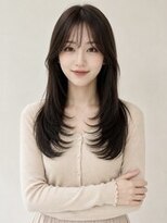 ユーフォリア 青山(Euphoria)&nbsp;シースルーバング顔周りレイヤーワンカールロング