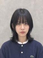 エニル 春日部店(enil)&nbsp;◎ネオウルフカット■黒髪暗髪セミロングウルフレイヤーカット◎