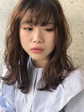 ヘアアンドメイク シークネクスト(HAIR&MAKE SeeK NEXT) ランダムパーマ×シースルーバング×ココアブラウン