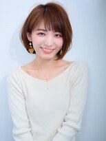 ラウンジ モリオ イケブクロ(Lounge MORIO Ikebukuro) 【morio池袋】大人かわいい斜めバング小顔丸みショートボブ#