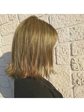 アリーナ 緑が丘店(arena) カーキブロンド×肩ハネミディアム(M)