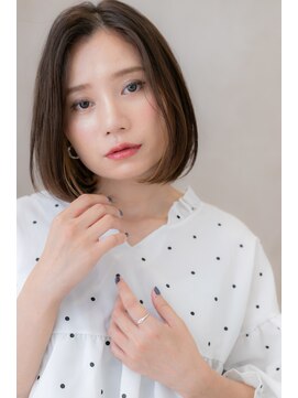 モッズヘア 越谷(mod's hair) イヤリングカラーヘムライト切りっぱなしロブZ越谷20代30代40代