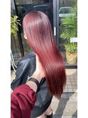 グレージュカラーデザインカラーシルキーベージュマッシュパーマ