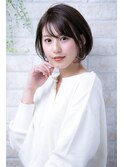 ハイライトカラーグラボブミニボブラベージュボブルフミニウルフ