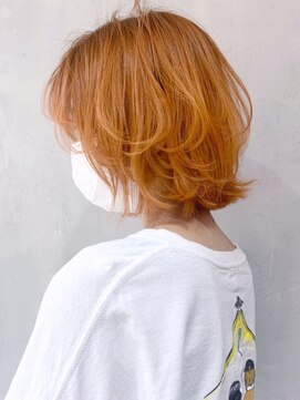 アイティーバイアルバム 八王子店(IT by ALBUM) オレンジベージュ_マロンベージュAラインボブ_ba320363