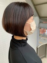 オーシャン(Ocean)&nbsp;[OCEAN Hair&Life藤原純] 前下がり丸みボブ×暖色艶カラー☆