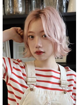 オペラ 調布店(OPERA by BALLEThair) ホワイトピンク_ショコラベージュボブルフベビーバング「調布」