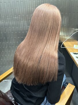 ボアップ(boappu) #ハイトーンカラー#ダブルカラー#ロングヘア#ピンクベージュ