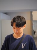 短めセンターパート/くせ毛/癖毛/スーツ/韓国