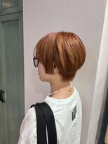 ヘアサロン ナノ(hair salon nano)&nbsp;オレンジグレージュ×ハンサムショートヘア