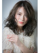 カバーヘア ブリス 上尾西口店(COVER HAIR bliss) オリーブブラウン大人美人小顔ウェーブミディアムv上尾30代40代