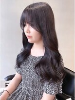 【田中杏実】暗髪ラベンダーx韓国ヘア