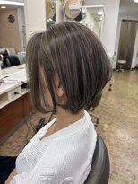 ヘアアートヒサ(HAIR ART hisa)&nbsp;「RYOKO」304050代 大人ボブ×透明感アッシュ