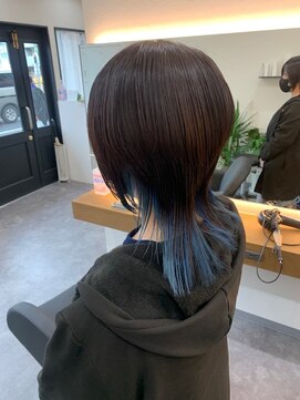 ヘアーテラスエム 奈良店(hair terrace M) 【ブルー】【インナーカラー】【ブラック】
