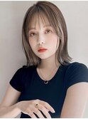 うる艶髪うるツヤ薄めバングくせ毛風カール似合わせカット