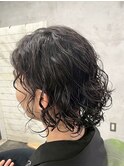 men's/スペインカール/スパイキーショート/ブルーブラック