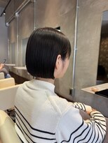 フープ 川越(hoop)&nbsp;切りっぱなしボブ川越/ショート/ボブ/ハイライト/白髪ぼかし
