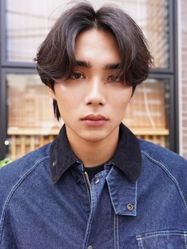 ニコ トウキョウ 渋谷(nico TOKYO) メンズ/センターパート/ニュアンスパーマ/曲がる縮毛矯正