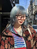 フェイス 石川町 (FACE)&nbsp;透明感ブルー×ウルフレイヤーで個性派おしゃれに