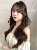 韓国ヘア/艶髪/透明感カラー/ラベンダーグレージュ/