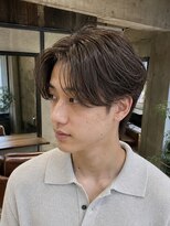 ローム 北花田店(Rome) Men's/ミディアムショート/韓国センターパート/モカブラウン