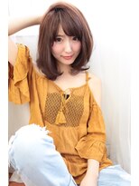 ヘアデザイン ラポール 茨木店(hair design Rapport)&nbsp;うぶバングで毛先ワンカールなノームコア&ナチュラルボブディ