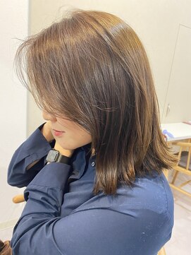 アイエン(aien) 外ハネ×Aラインボブ/マロンベージュ/韓国ヘア/梅田/中崎町