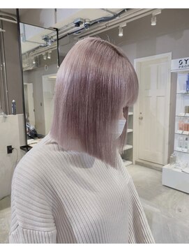 ベレーザシェルト(Beleza scelto) ハイミルクティーグレージュ×ボブ_ブリーチ2回