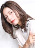 大人可愛い小顔美髪ペールベージュ外ハネボブ A5