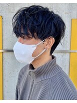 ニアウ 太田店(Niau)&nbsp;メンズ波巻きスパイラルパーマ韓国風マッシュスタイル刈り上げ