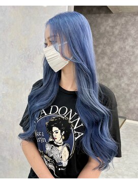 リル 溝の口(LiL) ブルーラベンダー/溝の口/ブリーチ/ダブルカラー/レイヤーカット