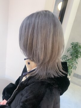 ロンドエニカ 大宮(Lond enika) ケアブリーチアッシュカラーレイヤーロンググレーベージュ[大宮]