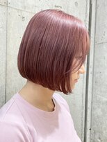 サンク 原宿 表参道(cinq)&nbsp;ショートボブ切りっぱなしボブタッセルボブミルクティーベージュ