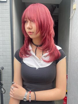 ジーナ(XENA) ピンクオレンジカラー×ハイトーン×渋谷