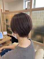 アドラーブル 長岡リップス旭岡店(adorable)&nbsp;小顔ストレートボブ黒髪グレージュダークアッシュモード