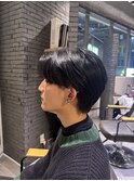 【AXY新宿】マッシュ×シャドウパーマ/センターパート波巻き