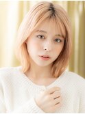 韓国風ブリーチロングウルフブロンドヘアTc2戸頭10代20代30代