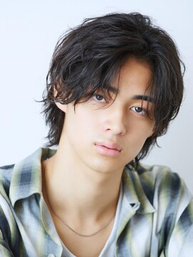 無造作センターパート