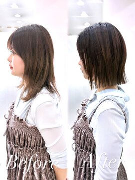 ハピネス 西大寺店(Happiness) ショートボブパーマ20代30代40代イヤリングカラー大人可愛い