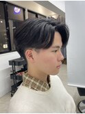 【ニュアンスパーマ】【センターパート】【毛流れヘア】