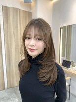 ウェイズトウキョウ 新宿店(Ways TOKYO) ミディアムレイヤーカット顔まわり透明感カラーベージュ