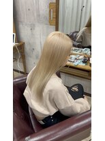 シェノン 近鉄奈良店(CHAINON)&nbsp;ワンホンレイヤー/ミルクティーブロンド/ダークブルー/近鉄奈良