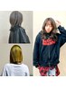 【デザインダブルカラー/ブリーチあり】ブリーチ(1回)+カラー ¥17000