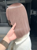 ルーブ トウキョウ(Loob. TOKYO)&nbsp;ハイトーンカラーミルクティーピンクベージュレイヤーカット韓国