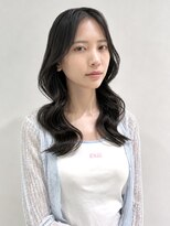 オーロ 塚口店(ORO)&nbsp;艶暗髪×ニュアンスウェーブセミロング