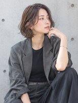 ドット ヘアー(dot.hair) 大人ボブ / センターパート / ダークアッシュ