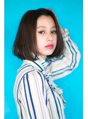 アッシュグレージュ×うるツヤボブ